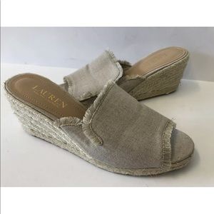 Ralph Lauren Linen Espadrilles Size 6